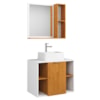 Gabinete Banheiro Espelheira E Cuba Branca 60 cm Titan Naturalle Branco BECHARA