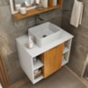 Gabinete Banheiro Espelheira E Cuba Branca 60 cm Titan Naturalle Branco BECHARA