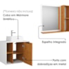 Gabinete Banheiro Espelheira E Cuba Branca 60 cm Titan Naturalle Branco BECHARA