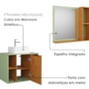 Gabinete Banheiro Espelheira E Cuba Branca 60 cm Titan Naturalle Pistache BECHARA