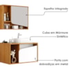 Gabinete Banheiro Espelheira E Cuba Branca Delta Naturalle Branco BECHARA
