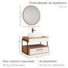 Gabinete Banheiro Espelheira E Cuba Branca Olympo Naturalle Branco BECHARA