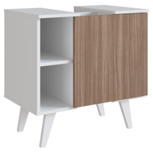 Gabinete Banheiro Para Pia De Coluna 1 Porta B86 Branco Montana NOVAM