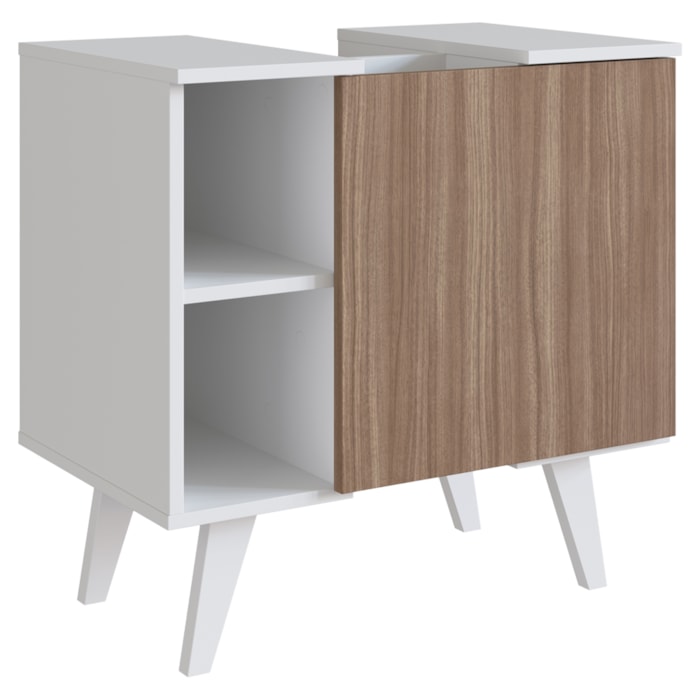 Gabinete Banheiro Para Pia De Coluna 1 Porta B86 Branco Montana NOVAM