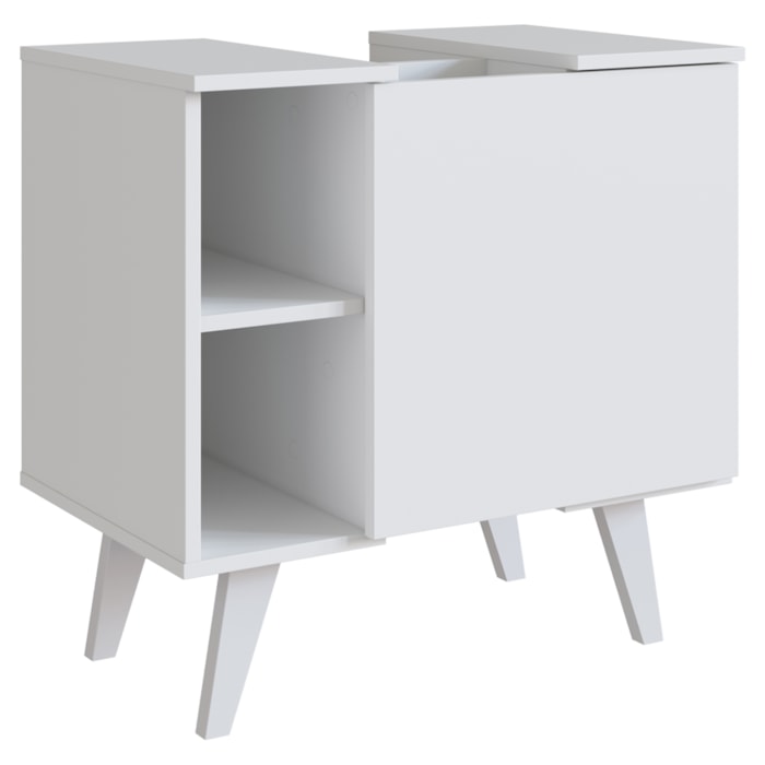 Gabinete Banheiro Para Pia De Coluna 1 Porta B86 Branco NOVAM