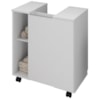 Gabinete Banheiro Pia de Coluna Pequin 56 cm Branco BECHARA