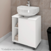 Gabinete Banheiro Pia de Coluna Pequin 56 cm Branco BECHARA