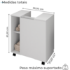 Gabinete Banheiro Pia de Coluna Pequin 56 cm Branco BECHARA