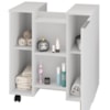 Gabinete Banheiro Pia de Coluna Pequin 56 cm Branco BECHARA
