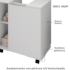 Gabinete Banheiro Pia de Coluna Pequin 56 cm Branco BECHARA