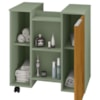 Gabinete Banheiro Pia de Coluna Pequin 56 cm Pistache Naturalle BECHARA