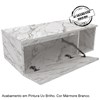 Gabinete Com Cuba Para Banheiro BN3600x01 Marmore Branco Tecno Mobili
