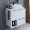 Gabinete De Banheiro Com Cuba 01 Porta 60cm Branco PRODDY