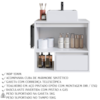 Gabinete De Banheiro Com Cuba 01 Porta 60cm Branco PRODDY