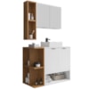 Gabinete Espelheira E Cuba Branca 70 cm Ibiza Branco Naturalle BECHARA