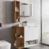 Gabinete Espelheira E Cuba Branca 70 cm Ibiza Branco Naturalle BECHARA