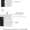 Gabinete Espelheira Lavatorio Munique Branco Preto BECHARA