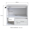 Gabinete Para Banheiro 01 Porta 01 Gaveta 60cm Branco PRODDY