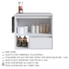 Gabinete Para Banheiro 01 Porta 01 Gaveta 60cm Branco PRODDY