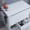 Gabinete Para Banheiro 01 Porta 01 Gaveta 60cm Branco PRODDY