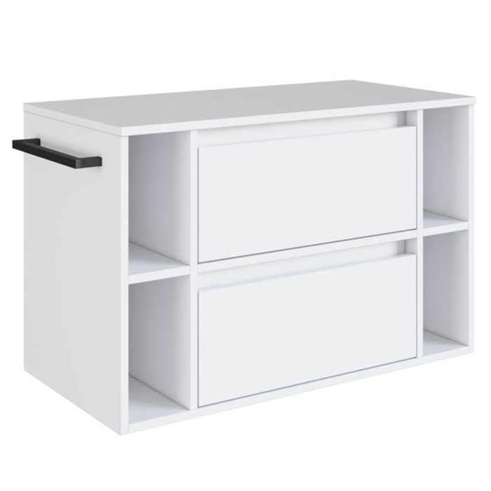Gabinete Para Banheiro 01 Porta 01 Gaveta 80cm Branco PRODDY