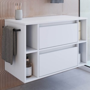 Gabinete Para Banheiro 01 Porta 01 Gaveta 80cm Branco PRODDY