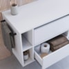 Gabinete Para Banheiro 01 Porta 01 Gaveta 80cm Branco PRODDY