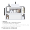 Gabinete Para Banheiro Com Cuba 01 GAV 80cm Branco PRODDY