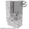 Gabinete Para Cuba De Banheiro Com Espelho BN3604 Marmore Branco Tecno Mobili