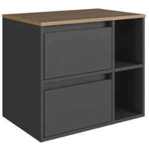 Gabinete Suspenso 01 Porta 1 Gaveta 60 cm Mell Grafite PRODDY