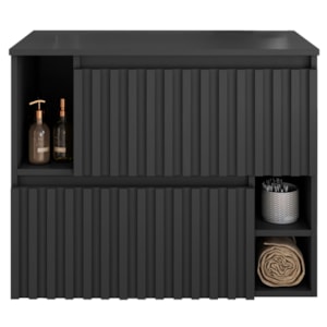 Gabinete Suspenso 2 Portas Basculantes 75 cm BL1000 Grafite FAEM Gabinete Suspenso 2 Portas Basculantes 75 cm BL1000 Grafite FAEM