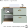 Gabinete Suspenso 80 cm MDF Cuba Branca Livia Freijo Moscatel FAEM