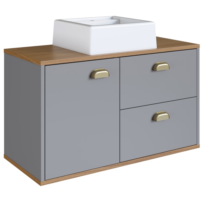 Gabinete Suspenso 80 cm MDF Cuba Branca Livia Freijo Urbi FAEM