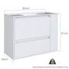 Gabinete Suspenso Com Lavatorio e Gavetao BL2002 Branco FAEM