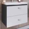 Gabinete Suspenso Para Banheiro Com Lavatorio 50 cm LVP01 Grafite Branco NOVAM