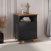 Gaveteiro 2 Gavetas Com Nicho 45x63 cm Freijo Preto Artany
