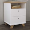 Gaveteiro 2 Gavetas Com Nicho 45x63 cm Olmo Branco Artany