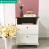 Gaveteiro 2 Gavetas Com Nicho 45x63 cm Olmo Branco Artany
