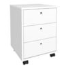 Gaveteiro 3 Gavetas Com Rodizios 40x54 cm Branco Artany
