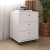Gaveteiro 3 Gavetas Com Rodizios 40x54 cm Branco Artany