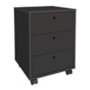 Gaveteiro 3 Gavetas Com Rodizios 40x54 cm Preto Artany