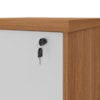 Gaveteiro Alto Pasta Suspensa Escritorio 4 Gavetas 143X46 cm Freijo Branco Artany