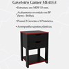 Gaveteiro Gamer 2 Gaveta ME4163 Preto Vermelho Tecno Mobili