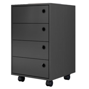 Gaveteiro Multiuso 4 Gavetas 36 cm P1072 Grafite PP Milani Store