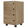 Gaveteiro Multiuso 4 Gavetas 36 cm P1072 Oak PP Milani Store