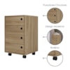 Gaveteiro Multiuso 4 Gavetas 36 cm P1072 Oak PP Milani Store