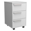 Gaveteiro Para Escritorio 3 Gavetas 65 cm Com Rodizios B26 Branco NOVAM