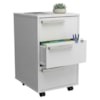 Gaveteiro Para Escritorio 3 Gavetas 65 cm Com Rodizios B26 Branco NOVAM