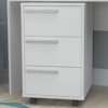 Gaveteiro Para Escritorio 3 Gavetas 65X41 cm Com Rodizios B26 Branco NOVAM