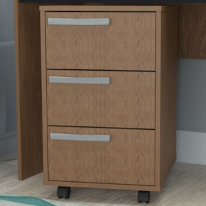 Gaveteiro Para Escritorio 3 Gavetas 65X41 cm Com Rodizios B26 Mell NOVAM